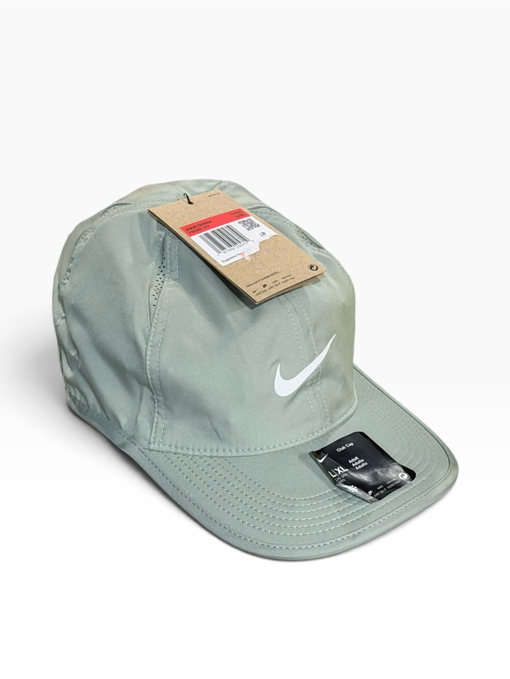 NWT Nike Men's Light Sage Swoosh Cap with White Logo